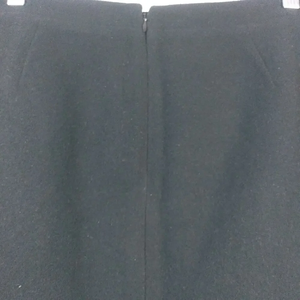 J.Crew Black Ruffle-Front Mini Skirt in Double-Serge Wool Item J6191 Size 4